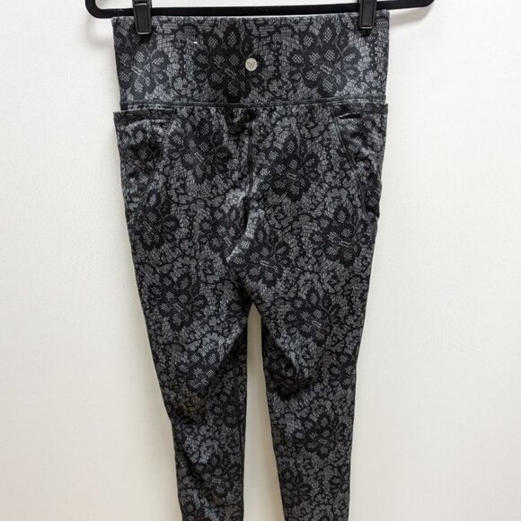 Livi Active Black/Grey Lace Leggings - Picture 2 of 2